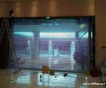 河西区透明水晶卷帘门（安装细节）