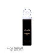 马到成功 走马上任 马上升迁金属马水晶奖杯制作厂家