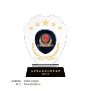 马到成功 走马上任 马上升迁金属马水晶奖杯制作厂家